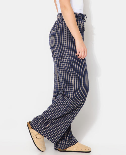 Pantalon large et droit à carreaux - PIMKIE - 2