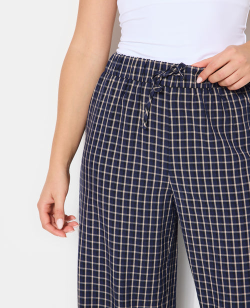 Pantalon large et droit à carreaux - PIMKIE - 3