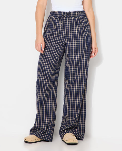 Pantalon large et droit à carreaux - PIMKIE - 5