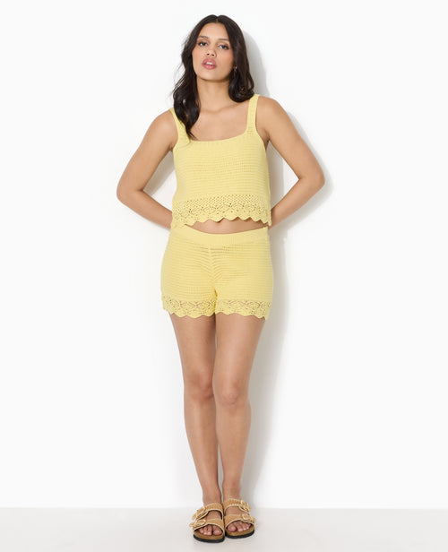 Short en maille ajourée façon crochet - PIMKIE - 7