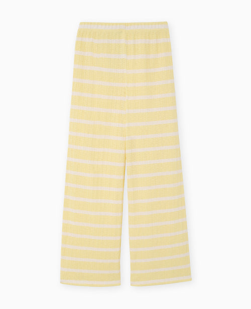 Pantalon droit en maille fantaisie rayée - PIMKIE - 4