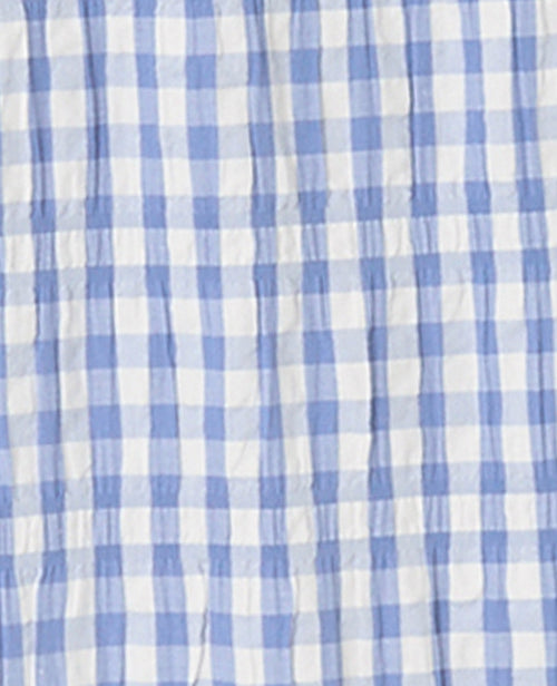 Pantalon droit en tissu gaufré motif vichy - PIMKIE - 8