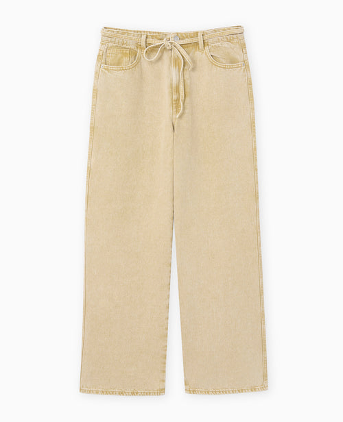Jean baggy taille basse avec ceinture à nouer - PIMKIE - 4