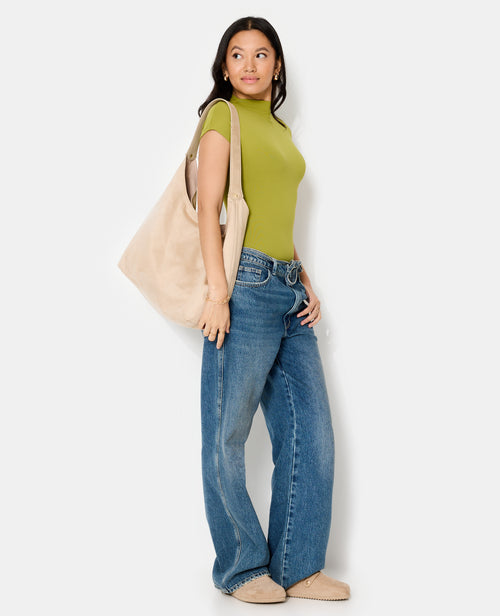 Jean baggy taille basse avec ceinture à nouer - PIMKIE - 1