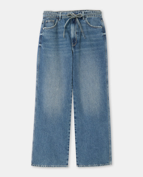 Jean baggy taille basse avec ceinture à nouer - PIMKIE - 4