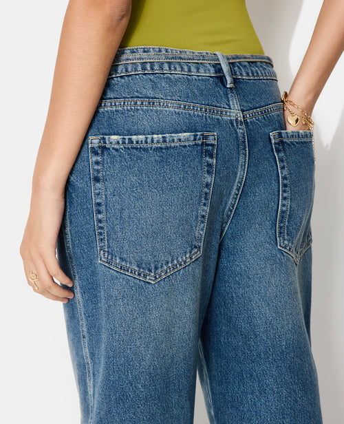 Jean baggy taille basse avec ceinture à nouer - PIMKIE - 7