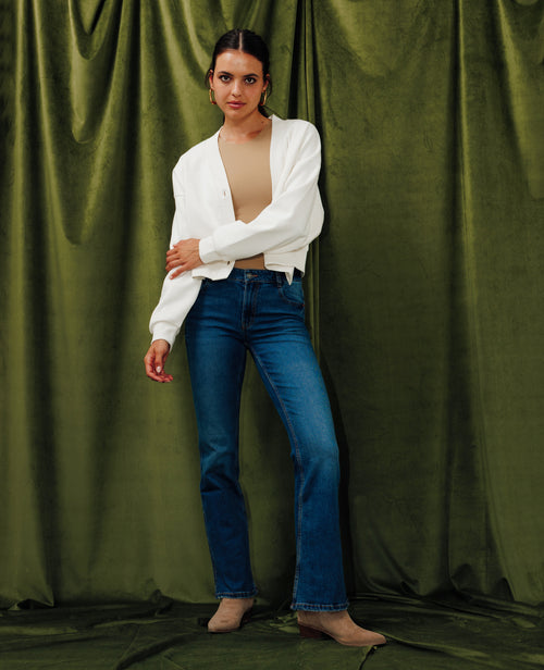 J74-1 / Jean flare taille haute - PIMKIE - 2