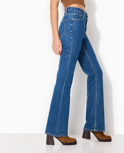 J74-1 / Jean flare taille haute - PIMKIE - 3