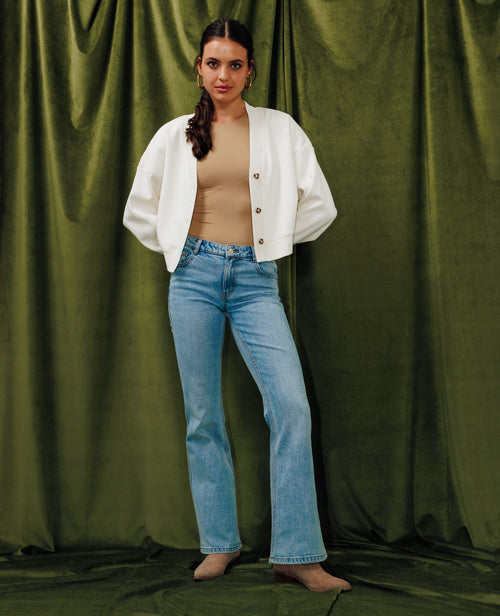 J74-1 / Jean flare taille haute - PIMKIE - 1