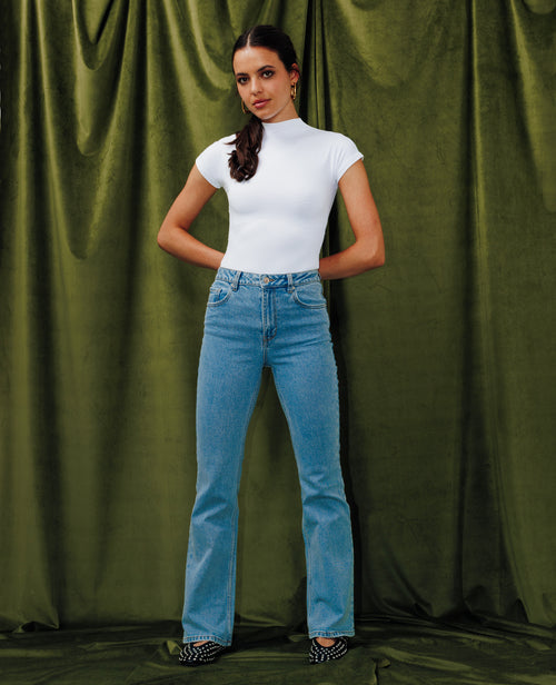 J74-1 / Jean flare taille haute - PIMKIE - 2