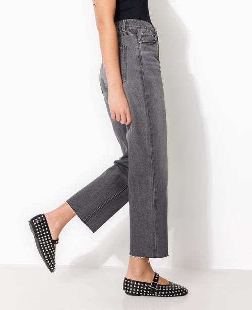 Jean straight taille haute avec bas coupés - PIMKIE - 3