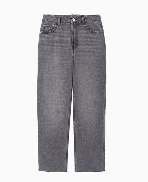 Jean straight taille haute avec bas coupés - PIMKIE - 4