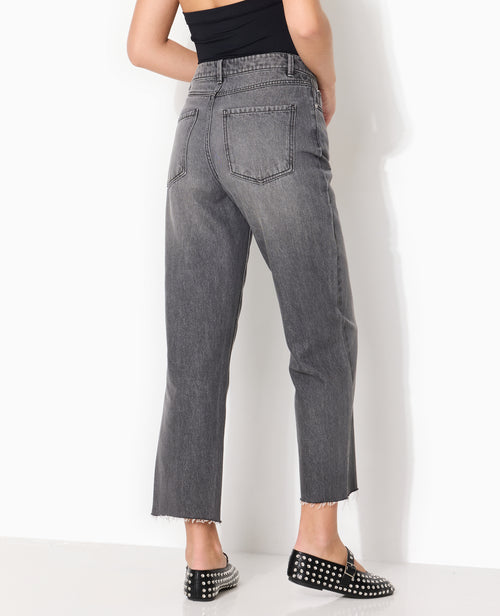 Jean straight taille haute avec bas coupés - PIMKIE - 6