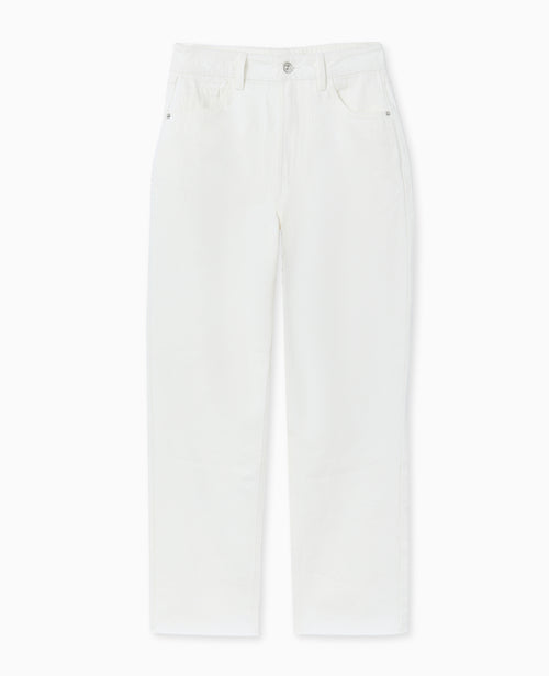 Jean straight 7/8ème taille haute bas coupés - PIMKIE - 4