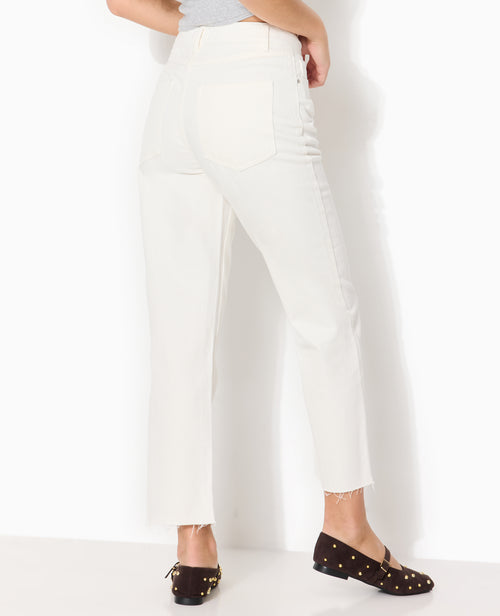 Jean straight 7/8ème taille haute bas coupés - PIMKIE - 6
