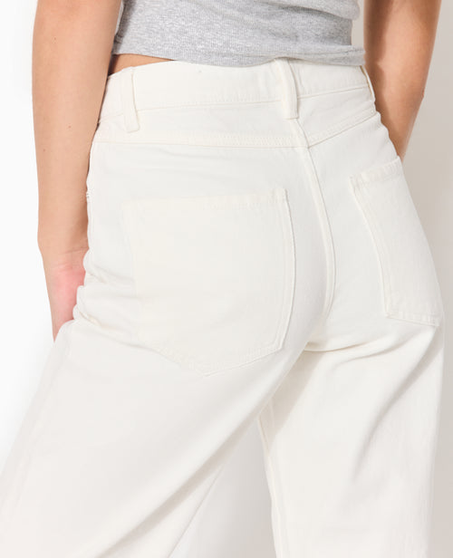 Jean straight 7/8ème taille haute bas coupés - PIMKIE - 7