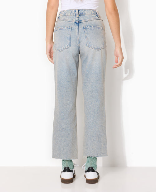 Jean straight taille haute bas coupé - PIMKIE - 6