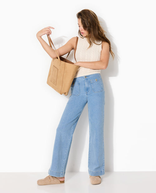 Jean wide taille haute avec poches devant - PIMKIE - 8