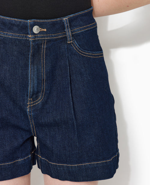 Short taille haute en jean avec pinces - PIMKIE - 2