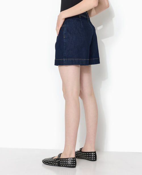 Short taille haute en jean avec pinces - PIMKIE - 3