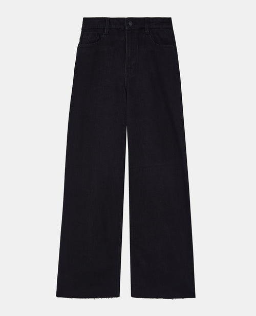 J71-1 / Jean wide stretch taille haute bas coupés - PIMKIE - 4