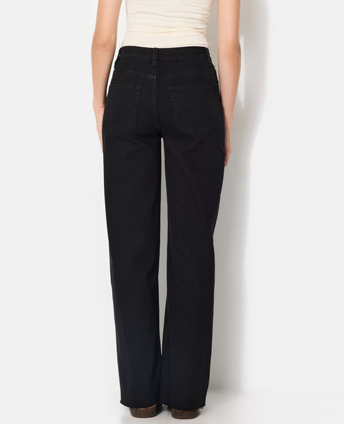 J71-1 / Jean wide stretch taille haute bas coupés - PIMKIE - 6