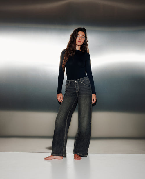 J71-3 / Jean wide taille basse - PIMKIE - 1