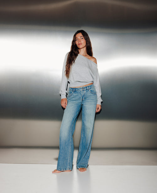 J71-3 / Jean wide taille basse - PIMKIE - 1