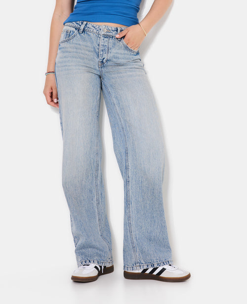 J71-3 / Jean wide taille basse - PIMKIE - 5