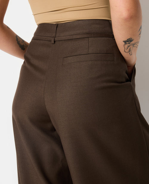 Pantalon large et droit avec taille haute et ceinture - PIMKIE - 7