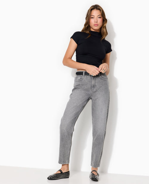 J80-1 / Jean mom taille haute - PIMKIE - 1