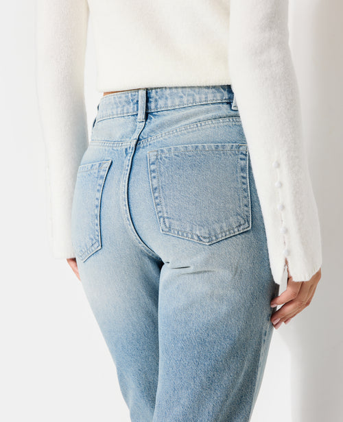 J80-1 / Jean mom taille haute - PIMKIE - 1