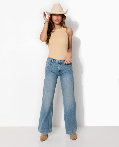 Jean wide taille medium - PIMKIE - 3