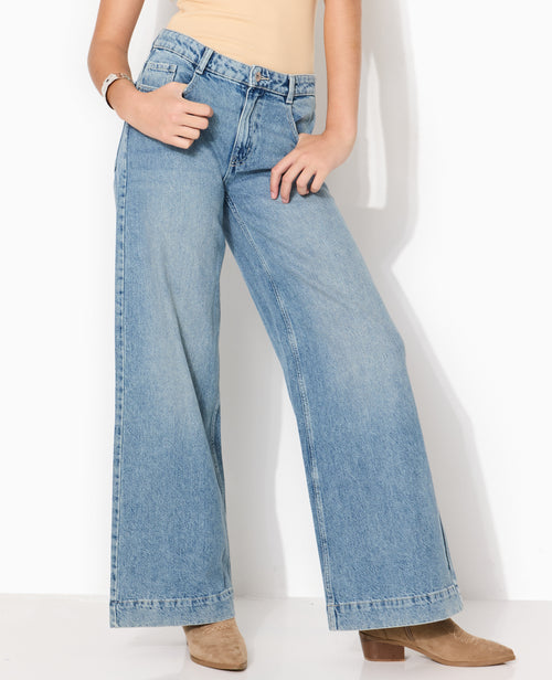 Jean wide taille medium - PIMKIE - 5