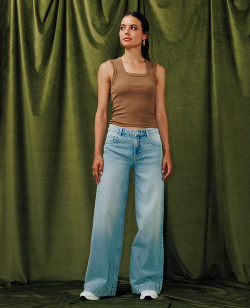 Jean wide taille medium - PIMKIE - 1