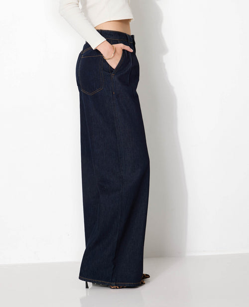 Jean wide taille haute avec pinces - PIMKIE - 3