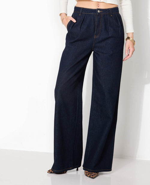 Jean wide taille haute avec pinces - PIMKIE - 5