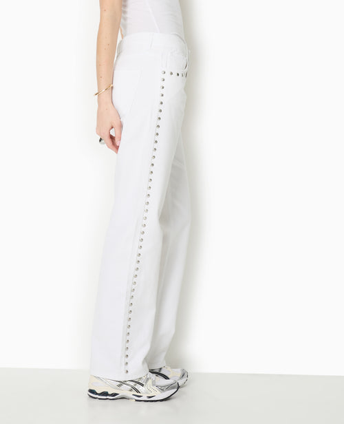 Jean straight taille basse avec clous - PIMKIE - 2