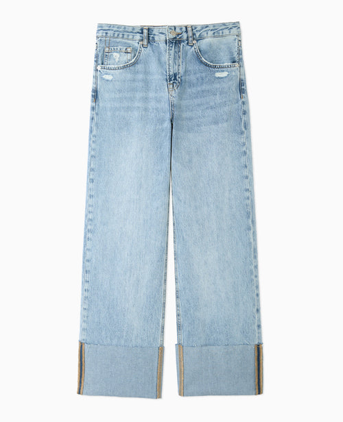 Jean droit taille regular avec revers cousus - PIMKIE - 4