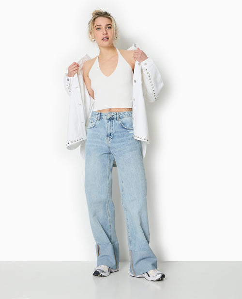 Jean droit taille regular avec revers cousus - PIMKIE - 7