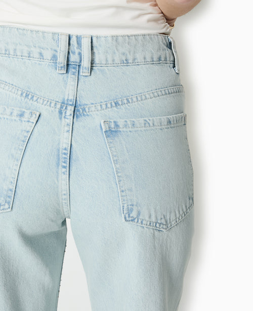 Jean straight taille haute avec strass devant - PIMKIE - 7