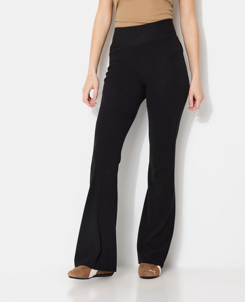 Pantalon flare en maille avec taille élastiquée - PIMKIE - 5