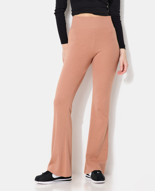 Pantalon flare en maille avec taille élastiquée - PIMKIE - 5