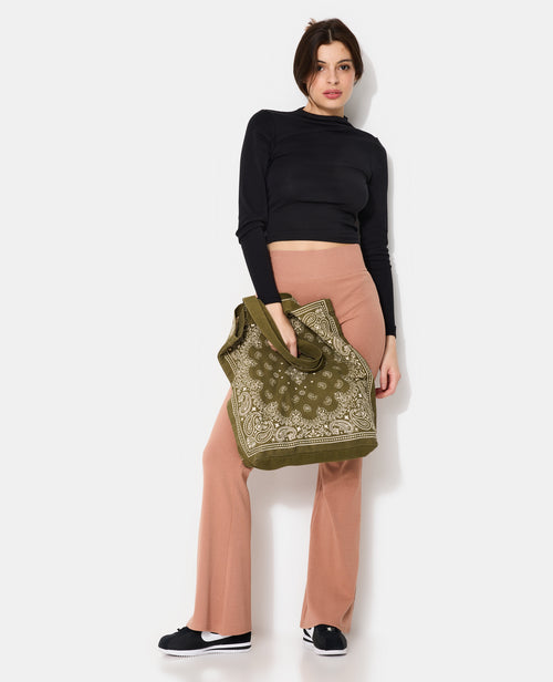 Pantalon flare en maille avec taille élastiquée - PIMKIE - 1
