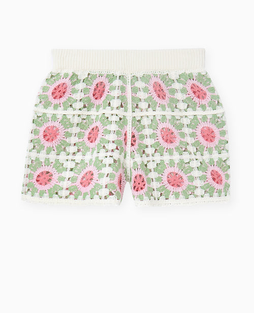 Short en maille crochet effet granny square - PIMKIE - 4