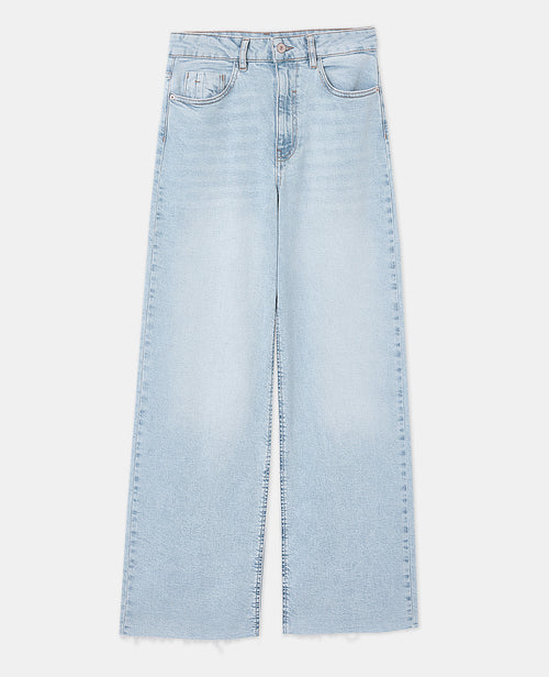 J71-1 / Jean wide taille haute bas coupés - PIMKIE - 4