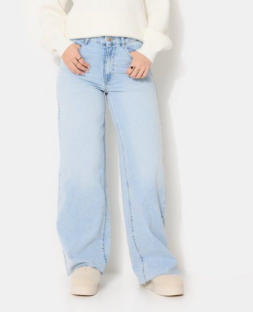 J71-1 / Jean wide taille haute bas coupés - PIMKIE - 5