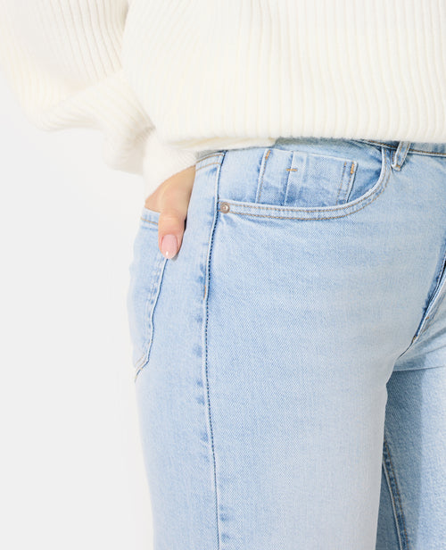 J71-1 / Jean wide taille haute bas coupés - PIMKIE - 1