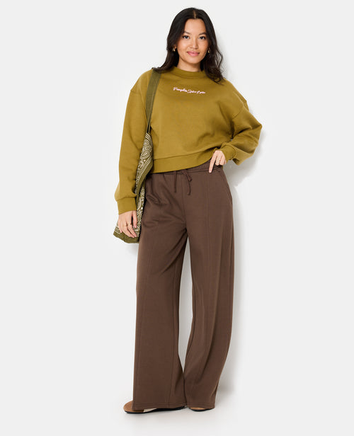 Pantalon molleton large taille élastiquée - PIMKIE - 1