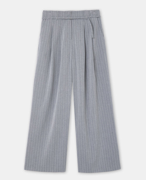 Pantalon large et droit avec fines rayures - PIMKIE - 4